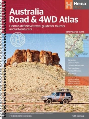 Australian Road & 4x4 Atlas Map 13ª edición con 187 mapas actualizados libro nuevo Hema Foto 1 de 4