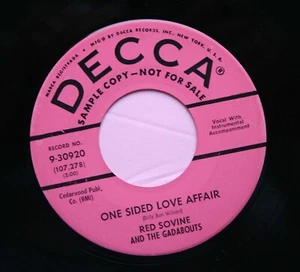 RED SOVINE GADABOUTS PROMO 45rpm One Sided Love Affair/Cold Hands of Fate HEAR - Picture 1 of 2
