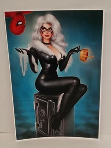 Nathan Szerdy SIGNIERT Black Cat Kunstdruck Pin-Up Spider-Man - Bild 1 von 3