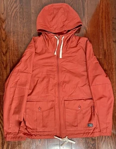 Abercrombie & Fitch Full Zip Up Hooded Lightweight Jacket Mens Large Red/Orange - Picture 1 of 5
