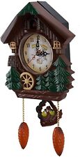 Cuckoo Clock, Classic Unique Cute Wooden Vintage Forest Silent Tree House Decor