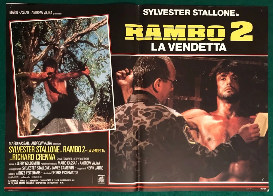 ORIGINAL FOTOUMSCHLAG RAMBO 2 LA VENDETTA SILVESTER STALLONE ERSTE AUSGABE 1985 - Bild 1 von 1