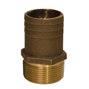 GROCO 1-1/4" NPT x 1-1/2" Bronze Full Flow Pipe to Hose Straight Fitting FF-1250 - Bild 1 von 1