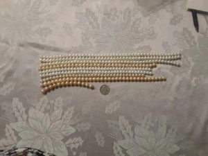Faux Pearl Glass Bead Strands Lot #39 - 9 Strands of Beads - Picture 1 of 4