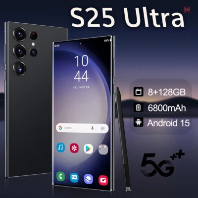 2025 S25 Ultra 5G Unlocked Smartphone 8GB+128GB Android 15 Dual SIM Mobile Phone - Image 1 of 4