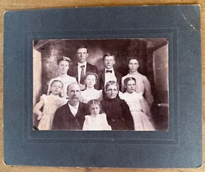 Antique Photograph of Family Black & White 4 1/2" x 6 3/4" - Picture 1 of 3