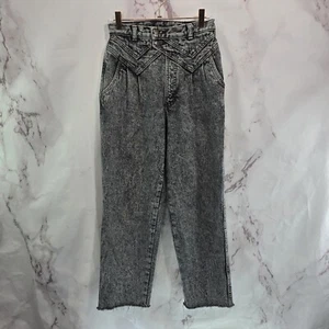 Pantalones de mezclilla Rocky Mountain para mujer 26 negros tiro alto occidentales de colección años 90 asimétricos  - Imagen 1 de 12