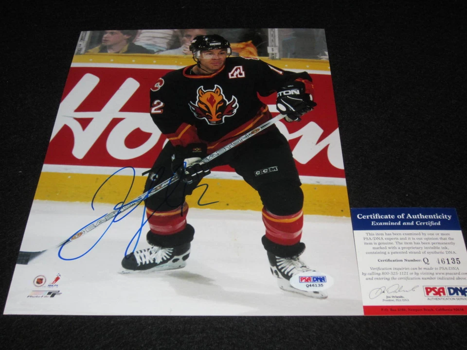 FOTO 8X10 FIRMADA POR JAROME ORIGINLA PSA/ADN CALGARY FLAMES 2 Foto 1 de 1