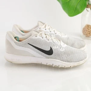 Nike Womens Flex Experience Running Shoe Size 7.5 White Gray Trainer Sneaker - Picture 1 of 12