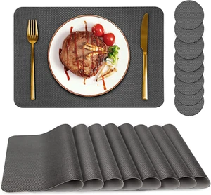 Bacgnyer Placemats Set of 8, Placemat with Coasters Heat Stain Scratch Resistant - Picture 1 of 12