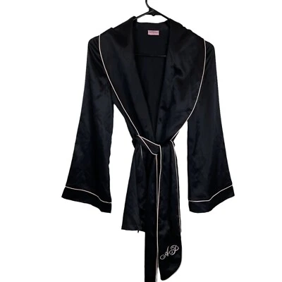 Agent Provocateur Pijama Clásico Manga Larga Pijama Bata Negro 2 Foto 1 de 4