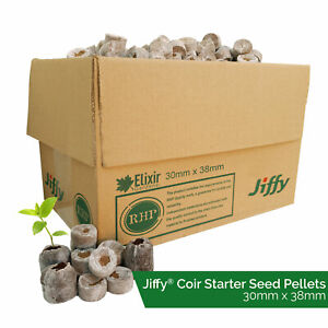 100 x Jiffy 7C Peat Free Coir Plug Propagation Pellets 30mm x 38mm