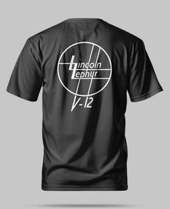 MEDIUM - Lincoln Zephyr V12 - Black Short Sleeve Tee t-shirt - flathead Hot Rod - Picture 1 of 2