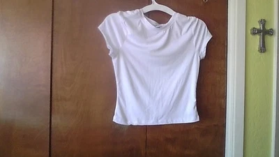 Better Together Size M Solid White Short Slv T-Shirt Stretch *Has Pilling - Image 1 of 4