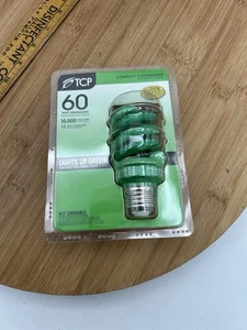TCP Compact Fluorescent Green Bulb 60 Watts Equivalent/14 Watts - Picture 1 of 2