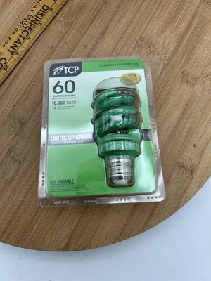 TCP Compact Fluorescent Green Bulb 60 Watts Equivalent/14 Watts - Image 1 of 2