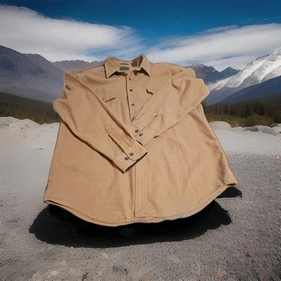 St. John's Bay Men's Chamois Cloth  Button Up Long Sleeve Shirt Size XL - Image 1 of 4