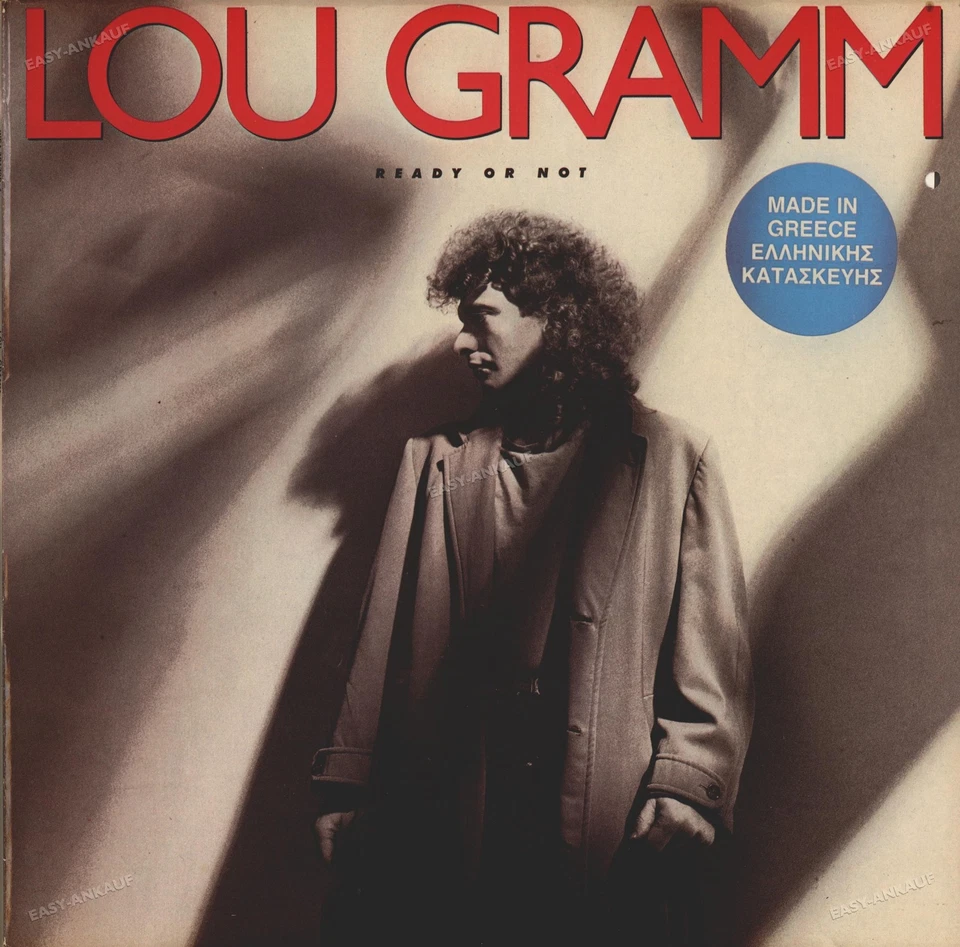 Lou Gramm - Ready Or Not Greece LP 1987 + Insert (VG+/VG) . - Image 1 of 1