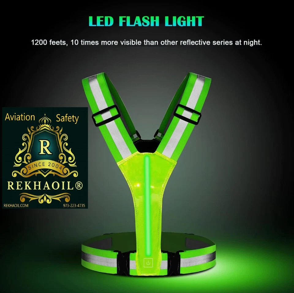 Luz LED Reflectante Chaleco para Correr para Correr Nocturnos y Ciclismo Seguridad Tráfico Foto 1 de 1