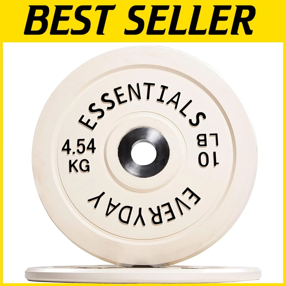 BalanceFrom Color Coded Olympic Bumper Plate Weight with