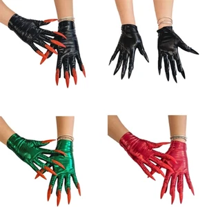 Elastic Magics Show Gloves Long Fingernails Detail Costume Event for Halloween - Picture 1 of 12
