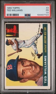 1955 Topps #2 Ted Williams Boston Red Sox HOF Graded PSA 1.5 Fair Brand New Slab - Picture 1 of 2