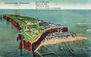 Ak Helgoland Full View Schleswig-Holstein 1920 Used Postcard - Picture 1 of 2