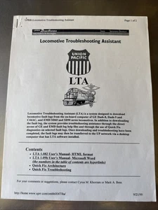 Electro Motive  Locomotive Troubleshooting Guide GE Dash 8 & 9,  EMD SD60, SD90 - Picture 1 of 18