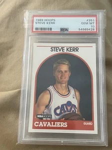1988-89 NBA Hoops Steve Kerr Rookie RC PSA 10 Gem Mint Cavaliers Cavs Warriors - Picture 1 of 1