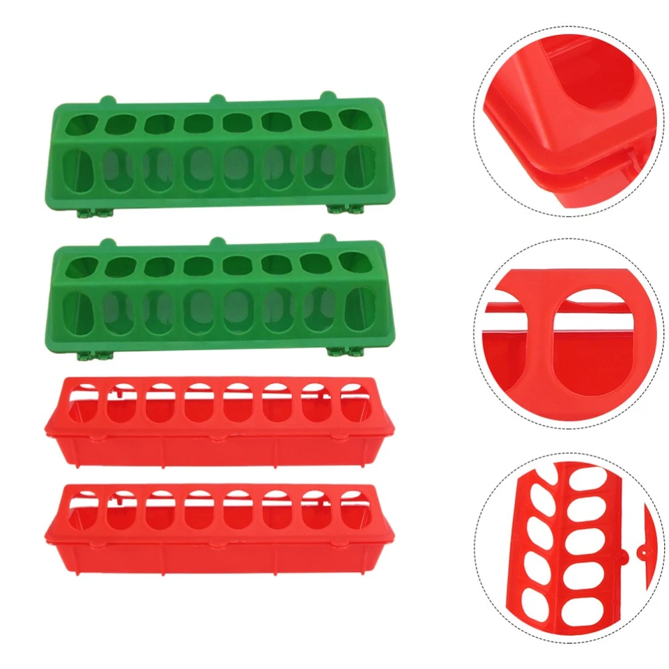  4 Pcs Futterautomat Geflügel Futterspender Hühner Vogelhäuschen Aus Kunststoff - Bild 1 von 4