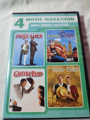 Семейная комедия марафон 4 фильма DVD Pure Luck призрак папа король Ральф богаче или беднее - Изображение 1 из 4