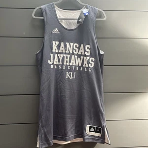 Camiseta sin mangas reversible para hombre Kansas Jayhawks NCAA Adidas Crazy Explosive M  - Imagen 1 de 9