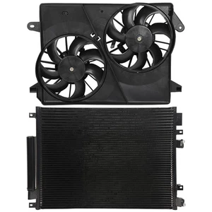 Electric AC Condenser Cooling Fan Kit For 2005 2006 2007 08-2010 Chrysler 300 - Picture 1 of 10