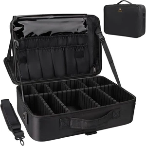 Makeup Case Large Makeup Bag Professional Train Case 16.5 Inches Travel Cosmetic - Picture 1 of 12