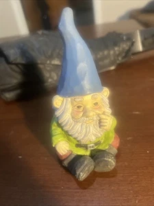 Miniature Gnome Sitting Figurine — 5” Tall - Picture 1 of 5