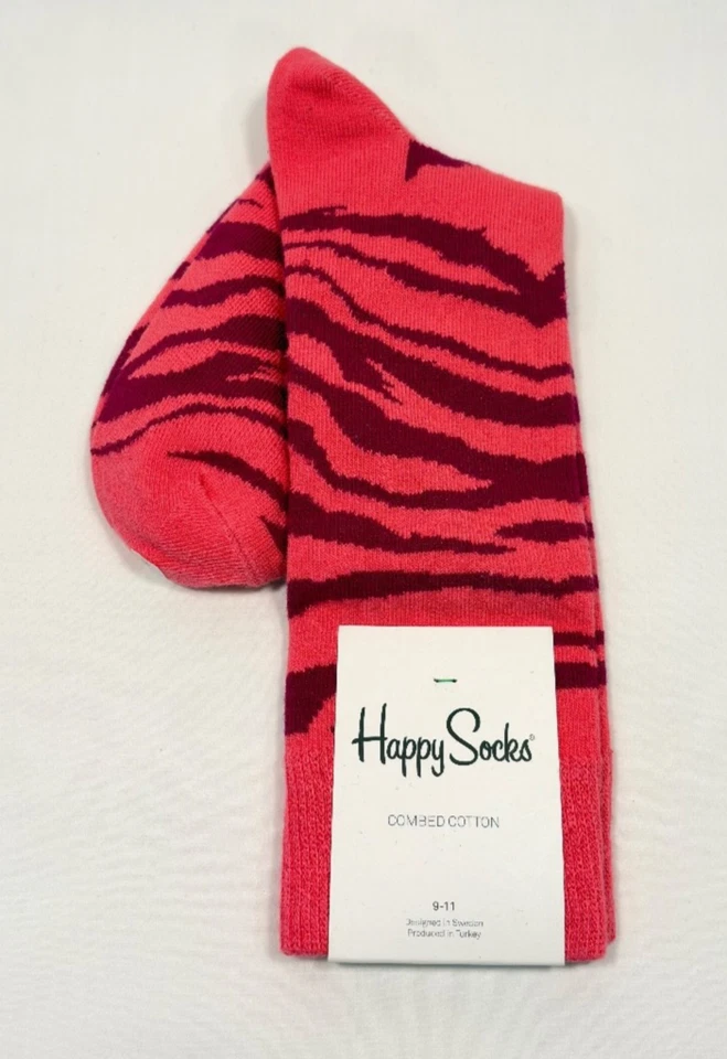 Calcetines Happy Socks Magenta Zebra Rayas - NUEVO Foto 1 de 2