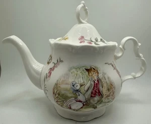 Tetera Royal Albert Beatrix Potter Jemima charco pato Jeremy Fisher firmada - Imagen 1 de 9