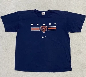 Camicia vintage Chicago Bears uomo XL blu NFL calcio Nike Pro Line anni 90 - Foto 1 di 14