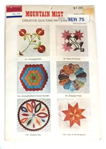 Vintage Mountain Mist Creative Quilting Pattern No. 75 Dresden Plate Template - Picture 1 of 9