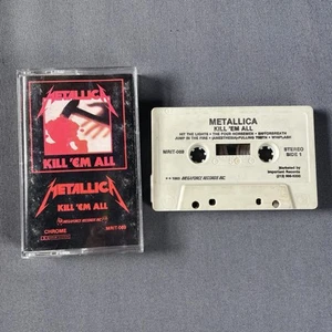 Metallica Kill 'Em All Cassette TESTED Grey Megaforce 1983 - MRIT-069 RARE - Picture 1 of 6