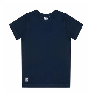 Tom & Teddy Boys Deep Navy Blue Short Sleeve UPF 50+ Rash Guard Top 3/4 - Picture 1 of 4