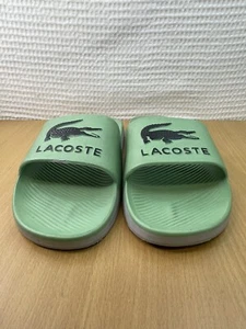 Lacoste Croco Damen grün Gummi Pantoletten Sandalen grün weiß Größe 8 - Bild 1 von 14