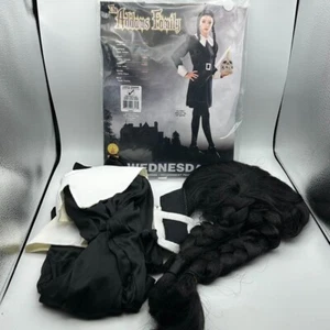 Halloween - Kostüm - Wednesday Addams mit Perücke - Theater - Mädchen Große 12-14 - Bild 1 von 6