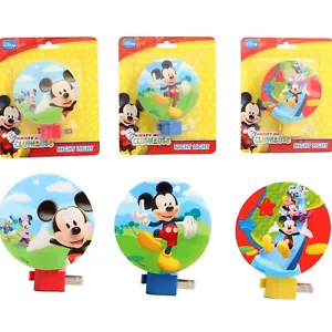 Disney Mickey Mouse Decor Kids Nursery Bath Bedroom Night Light w bulb Gift NEW - Picture 1 of 9