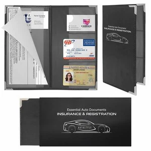 Soporte para tarjetas de seguro y documentos Corner Guard, billetera con cierre magnético, negro - Imagen 1 de 5