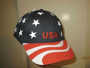 Set of 9 Stars Stripes Baseball Cap 100% Cotton, Adjustable Closure - Picture 1 of 6