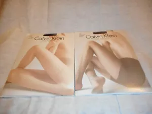 N/W/B Calvin Klein Women's Sheer Essentials Stockings Size A & Size B Black  - Picture 1 of 4