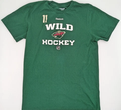 Reebok Zach Parise Minnesota Wild Player Premier Jersey T-Shirt Mens Size Medium Cover