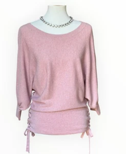 Gap Dolman Sleeve Sweater Side Ties Ribbed Sweater Dusty Rose XS - Bild 1 von 10