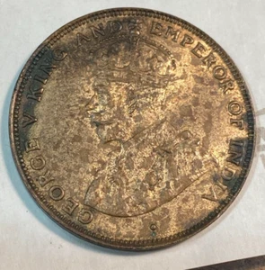 1925 Hong Kong 1 Cent Original Uncirculated Details KM-16 CHRC - Picture 1 of 2